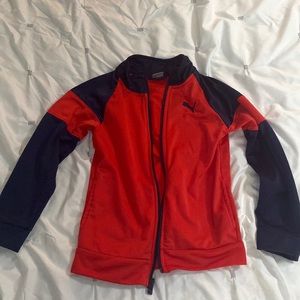 Puma Track jacket red/ blue Boys size 7